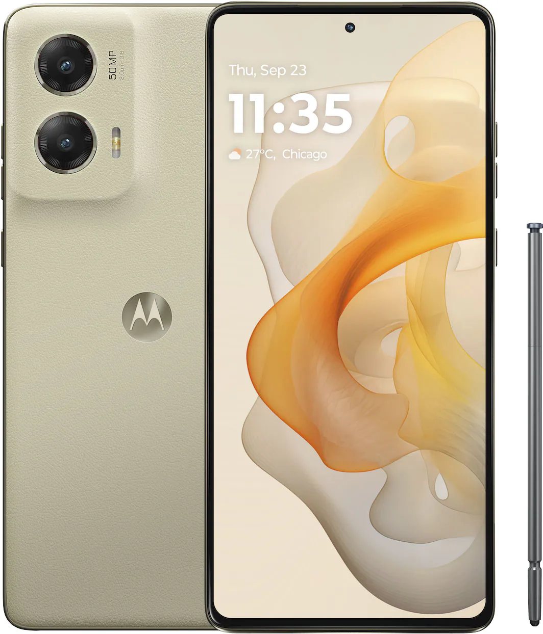 Motorola - moto g stylus 5G 2024 256GB (Unlocked) - Caramel Latte