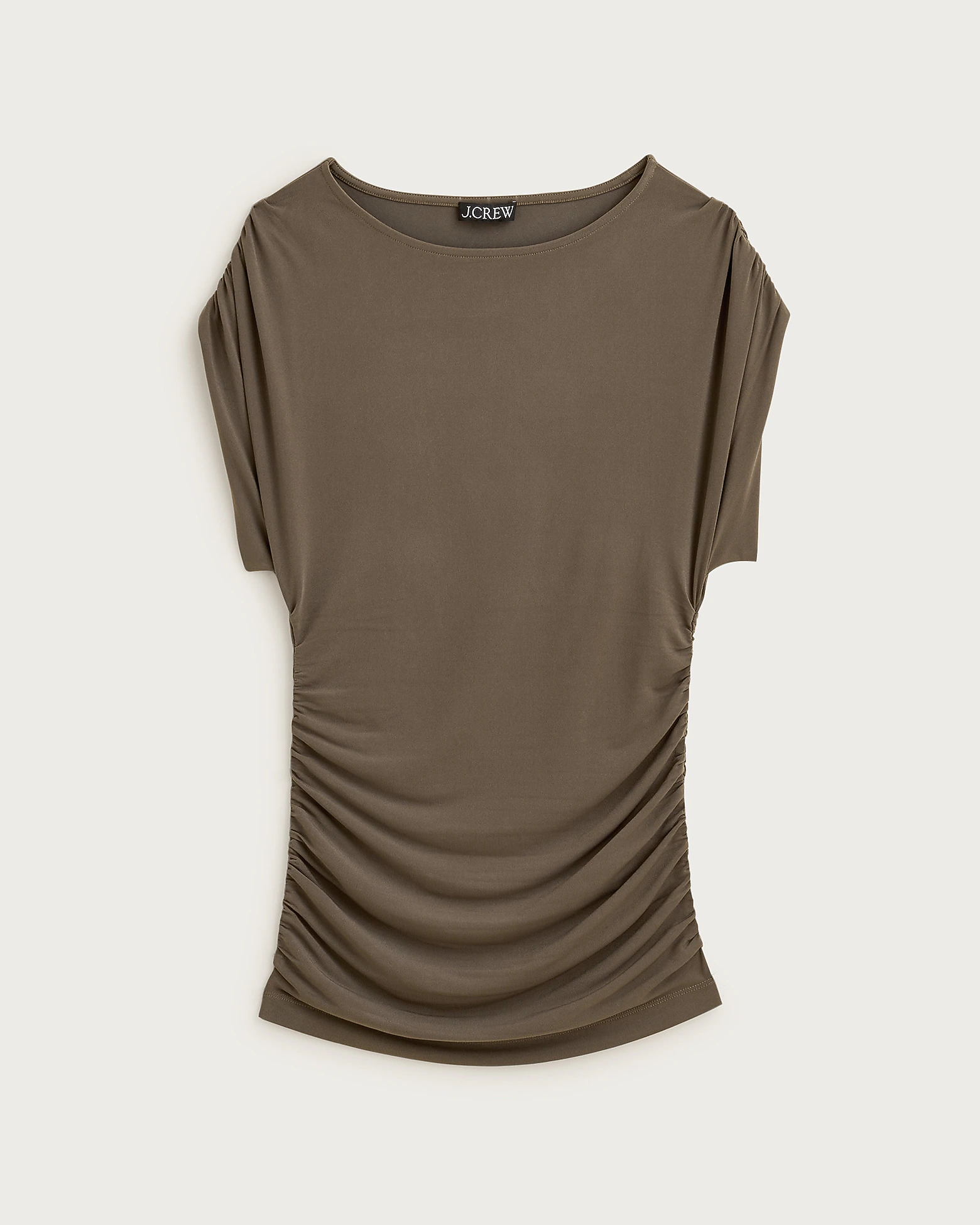 J.Crew Ruched top in matte jersey