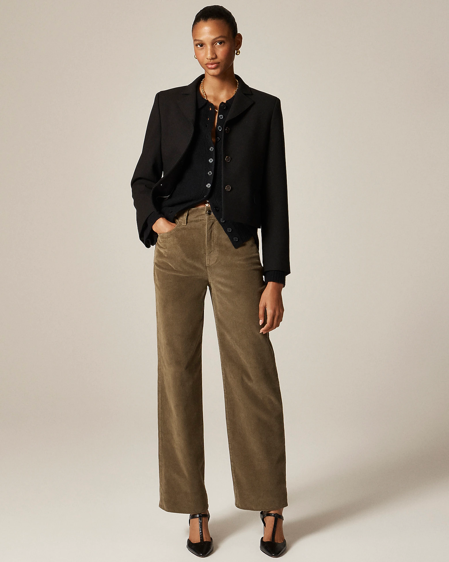 J.Crew Slim-wide pant in corduroy