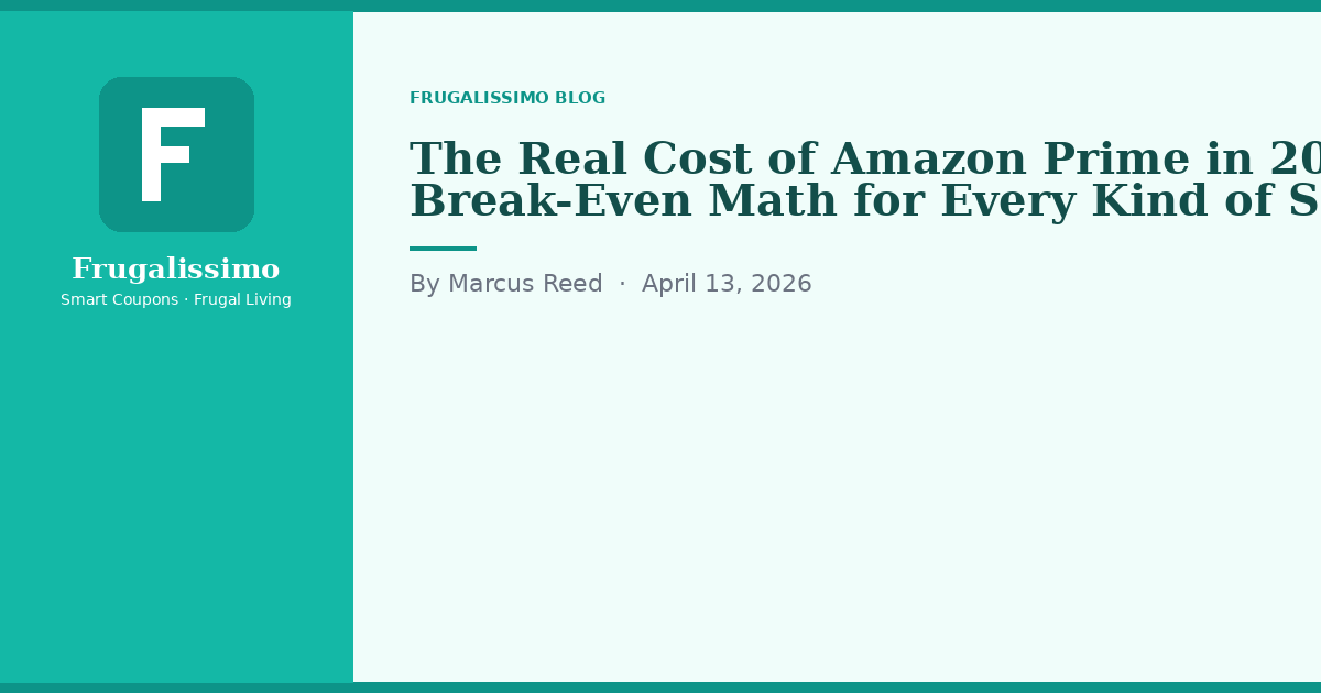 The Real Cost of Amazon Prime in 2026: Break-Even Math for Every Kind of Shopper