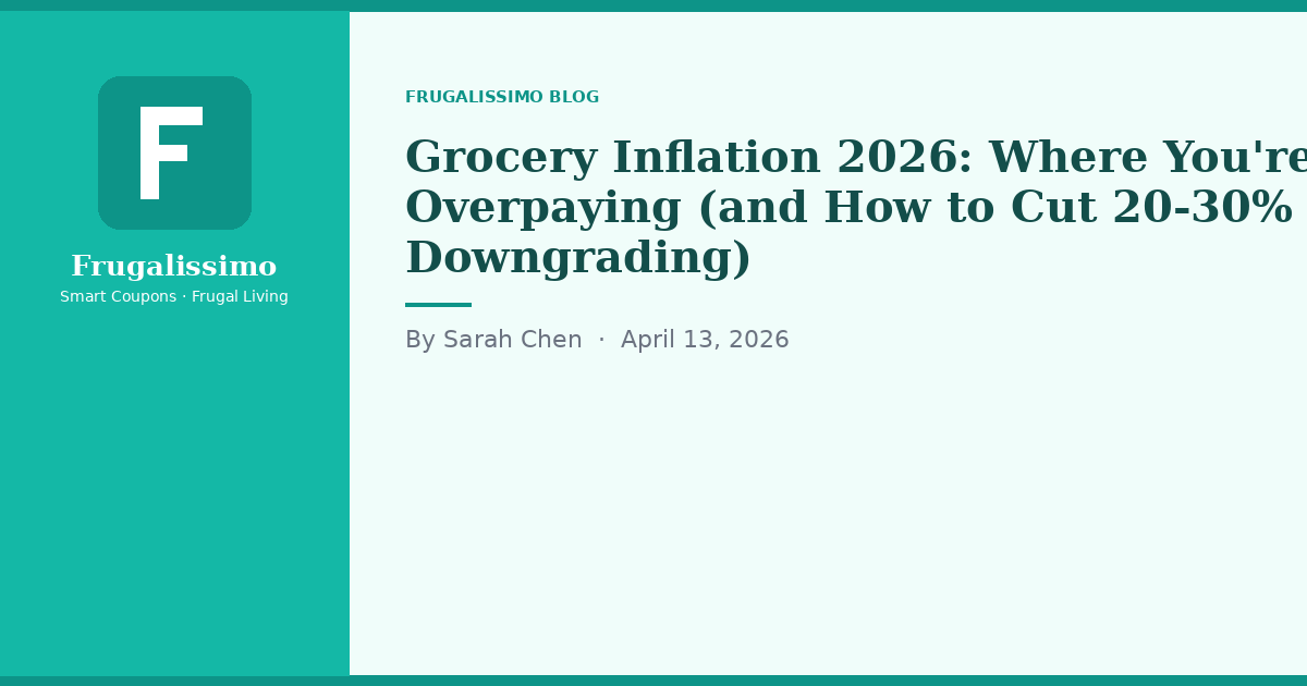 Grocery Inflation 2026: Where You're Overpaying (and How to Cut 20-30% Without Downgrading)