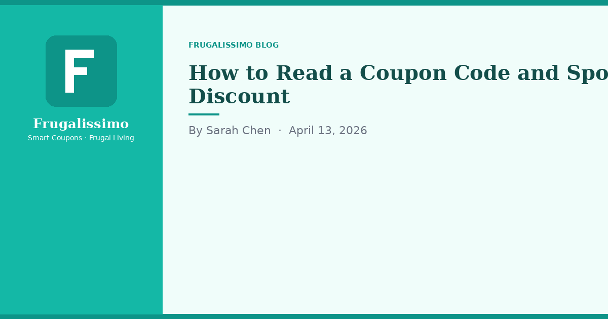 How to Read a Coupon Code and Spot a Fake Discount